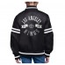 Подростковая Los Angeles Kings Starter Black Printed Logo Satin Varsity Full-Snap Jacket