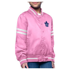 Детская рубашка Toronto Maple Leafs Starter Printed Logo Satin Varsity Jacket - Pink