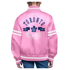 Детская рубашка Toronto Maple Leafs Starter Printed Logo Satin Varsity Jacket - Pink