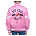 Детская джерси New Devils Starter Pink Printed Logo Satin Varsity Full-Snap Jacket