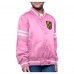 Подростковая Vegas Golden Knights Starter Pink Printed Logo Satin Varsity Full-Snap Jacket