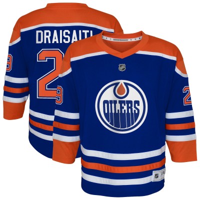 Игровая джерси Youth Edmonton Oilers Leon Draisaitl Royal Home Replica Player