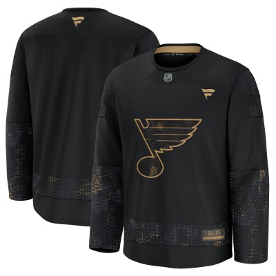 Игровая джерси St. Louis Blues Fanatics 2024 Military Appreciation Practice - Black