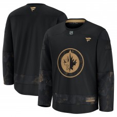 Игровая джерси Winnipeg Jets Fanatics 2024 Military Appreciation Practice - Black