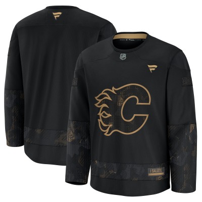 Джерси Calgary Flames Fanatics Black 2024 Military Appreciation Practice