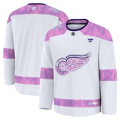 Игровая джерси Detroit Red Wings Fanatics 2024 Hockey Fights Cancer Practice - White