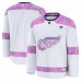 Игровая джерси Detroit Red Wings Fanatics 2024 Hockey Fights Cancer Practice - White
