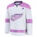 Игровая джерси Detroit Red Wings Fanatics 2024 Hockey Fights Cancer Practice - White