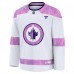 Игровая джерси Winnipeg Jets Fanatics 2024 Hockey Fights Cancer Practice - White