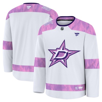 Игровая джерси Dallas Stars Fanatics 2024 Hockey Fights Cancer Practice - White