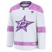 Игровая джерси Dallas Stars Fanatics 2024 Hockey Fights Cancer Practice - White
