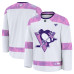 Джерси Pittsburgh Penguins Fanatics White 2024 Hockey Fights Cancer Practice Джерси Pittsburgh Penguins Fanatics White 2024 Hockey Fights Cancer Practice