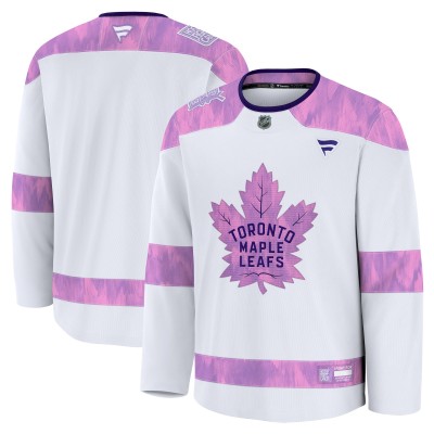 Джерси Toronto Maple Leafs Fanatics White 2024 Hockey Fights Cancer Practice
