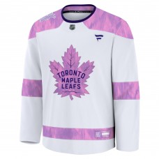 Джерси Toronto Maple Leafs Fanatics White 2024 Hockey Fights Cancer Practice