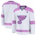 Игровая джерси St. Louis Blues Fanatics 2024 Hockey Fights Cancer Practice - White