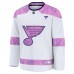 Игровая джерси St. Louis Blues Fanatics 2024 Hockey Fights Cancer Practice - White