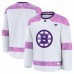 Игровая джерси Boston Bruins Fanatics White 2024 Hockey Fights Cancer Practice