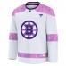 Игровая джерси Boston Bruins Fanatics White 2024 Hockey Fights Cancer Practice