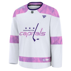 Джерси Washington Capitals Fanatics White 2024 Hockey Fights Cancer Practice