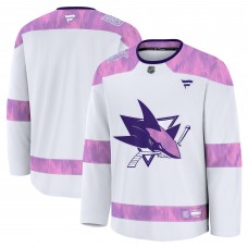 Джерси San Jose Sharks Fanatics White 2024 Hockey Fights Cancer Practice Джерси San Jose Sharks Fanatics White 2024 Hockey Fights Cancer Practice
