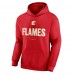 Calgary Flames Red Personalized Name & Number Midfielder Pullover Hoodie