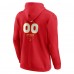 Calgary Flames Red Personalized Name & Number Midfielder Pullover Hoodie