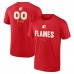 Calgary Flames Red Personalized Name & Number Midfielder T-Shirt