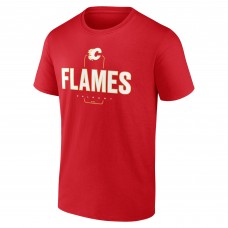 Calgary Flames Red Personalized Name & Number Midfielder T-Shirt