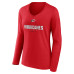 Женская Именная футболка Carolina Hurricanes Red Name & Number Midfielder Long Sleeve V-Neck