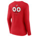 Женская Именная футболка Carolina Hurricanes Red Name & Number Midfielder Long Sleeve V-Neck