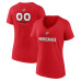Женская Именная футболка Carolina Hurricanes Red Name & Number Midfielder V-Neck