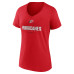 Женская Именная футболка Carolina Hurricanes Red Name & Number Midfielder V-Neck