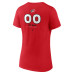 Женская Именная футболка Carolina Hurricanes Red Name & Number Midfielder V-Neck