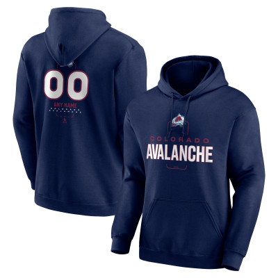 Colorado Avalanche Navy Personalized Name & Number Midfielder Pullover Hoodie