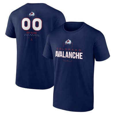 Футболка Colorado Avalanche Navy Personalized Name & Number Midfielder
