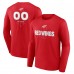 Detroit Red Wings Red Personalized Name & Number Midfielder Long Sleeve T-Shirt