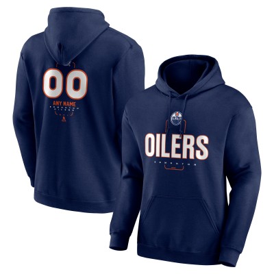 Именная толстовка Edmonton Oilers Navy Midfielder