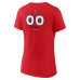 Женская Именная футболка Florida Panthers Red Name & Number Midfielder V-Neck