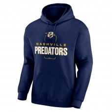 Nashville Predators Navy Personalized Name & Number Midfielder Pullover Hoodie