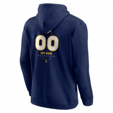 Nashville Predators Navy Personalized Name & Number Midfielder Pullover Hoodie