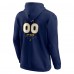 Nashville Predators Navy Personalized Name & Number Midfielder Pullover Hoodie