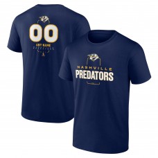 Nashville Predators Navy Personalized Name & Number Midfielder T-Shirt