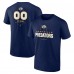 Nashville Predators Navy Personalized Name & Number Midfielder T-Shirt