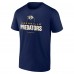Nashville Predators Navy Personalized Name & Number Midfielder T-Shirt