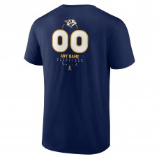 Nashville Predators Navy Personalized Name & Number Midfielder T-Shirt