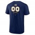 Nashville Predators Navy Personalized Name & Number Midfielder T-Shirt