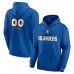 New York Islanders Royal Personalized Name & Number Midfielder Pullover Hoodie