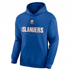 New York Islanders Royal Personalized Name & Number Midfielder Pullover Hoodie