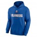 New York Islanders Royal Personalized Name & Number Midfielder Pullover Hoodie