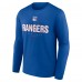 New York Rangers Blue Personalized Name & Number Midfielder Long Sleeve T-Shirt